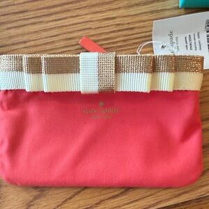 Kate Spade Pink and Gold Pouch